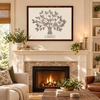 Silver 25th Anniversary Personalized Family Tree Frame